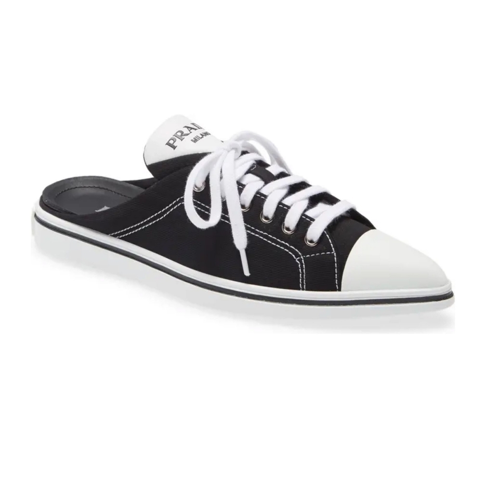 PRADA Pointed Toe Sneaker Mule sz 9